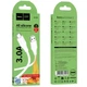 Кабель hoco. X124 Bien Silicone USB to Type-C 1 м, Fast Charge 3A, швидка зарядка та передача даних для смартфонів Samsung Xiaomi Huawei White - зображення 1