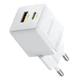 МЗП Palm Fast Charger 20W (1USB-A/1C) (P10111608) Moon White Baseus (2000003506354) - зображення 3