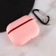 Силіконовий футляр з мікрофіброю для навушників Airpods Pro 3 Рожевий / Pink - 00000082130_24 - изображение 3
