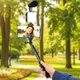 Монопод штатив AY-49Z з мікрофоном LED підсвічування пульт ДУ максимальна висота 380 см колір чорний матеріал пластик - зображення 6