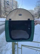 Мягкая клетка-переноска для собак SENFUL Pet Soft Crate SDT3008 Green с флисовым ковриком и чехлом, 70х51х58,5 см - изображение 4