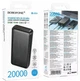 Power Bank Borofone BJ80A 20000mAh QC3.0+PD22.5W (чорний) - зображення 5