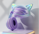 Детские беспроводные наушники CATEAR BT618 с ушками и RGB-подсветкой Bluetooth фиолетовые - изображение 2