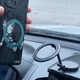 Автомобильный магнитный держатель для телефона на торпеду автомобиля чёрный - изображение 5