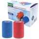 Самофіксуючі кохезивні бинти Sensiplast, 6×3 м, набір 2 шт (синій + червоний) - зображення 1