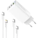 Зарядний пристрій ColorWay GaN Mini 65W PD Port PPS USB (USB-2C1A) cable Type-C&Lightning (CW-CHS058PDCL-WT) - зображення 11