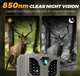 Фотопастка CEYOMUR 36 МП Trail Camera с ночным видением 850 нм, датчиком движения и водозащитой IP66 - изображение 3