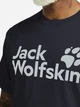 Футболка хлопковая длинная мужская Jack Wolfskin Brand A65910-T0450 M Темно-синяя (4064886683982) - изображение 4