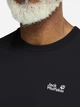 Футболка хлопковая длинная мужская Jack Wolfskin Essential A65917-6000 L Черная (4064886683241) - изображение 4