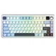 Беспроводная механическая клавиатура AULA F75 MAX White Blue, LEOBOG Reaper Switch, размер 75%, RGB подсветки (2.4G/Bluetooth/USB) - изображение 2