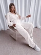Жіночий велюровий костюм (кофта+штани+топ) Uaclothes 42-44 Молочний (like36628-170541349) - изображение 5