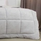 Ковдра євро 200×210 см ТЕП TEDDY світло-сіра тепла, хутро Teddy, мікрофібра 350 г/м² - зображення 3