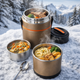 Термос для їжі LunchKing 1,9 л з двома сталевими контейнерами, червоний, Аксесуар для зберігання гарячих страв - зображення 3