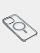 Чохол DULERO Metal Clear MagSafe протиударний для iPhone 14 Pro Max сріблястий - зображення 4