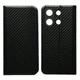 Чехол-книга Carbon противоударный для Xiaomi Redmi Note 13 Pro 4G черный - изображение 1