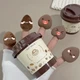 Спонж для макіяжу 5 шт. у кейсі у формі чашки кави, набір спонжів для макіяжу різних форм, коричневі - зображення 7