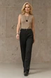 Жіночі брюки прямого крою з високою посадкою TrikoBakh 50 Чорний (tb24887) - зображення 4
