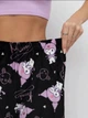 Штаны пижамные плюшевые теплые Куроми Kuromi черного цвета Hello Kitty домашние штаны унисекс XS-S - изображение 6