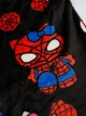 Штани піжамні плюшеві теплі чорного кольору Spiderman x Hello Kitty домашні штани Спайдермен Людина Павук Хеллоу Кітті, XS-S - зображення 6
