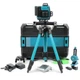 Аккумуляторный лазерный уровень 4D Blue Kit на 16 линий со штативом без экрана в кейсе - изображение 2