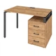 Офісний письмовий стіл Loft Details LM120b дуб крафт золотий - зображення 1