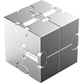 Бесконечный алюминиевый кубик-антистресс Magic Cube, металлическая головоломка для снятия стресса и релаксации Серебристый - изображение 1
