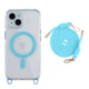 Чохол Premium TPU+PC LanyardCase with MagSafe для iPhone 15 Sky Blue - изображение 1