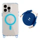 Панель-накладка TPU+PC LanyardCase MagSafe для Apple iPhone 14 Pro Max с удобным регулируемым шнурком Sky Blue - изображение 1