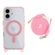 Чохол TPU+PC LanyardCase with MagSafe для iPhone 16 Pink - изображение 1
