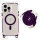 Чохол Premium TPU+PC LanyardCase with MagSafe для iPhone 16 Pro Dark Purle - зображення 1