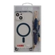 Панель-накладка TPU+PC LanyardCase MagSafe для Apple iPhone 13/iPhone 14 зі зручним регульованим шнурком Indigo Blue - зображення 2