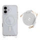 Панель-накладка TPU+PC LanyardCase MagSafe для Apple iPhone 16 зі зручним регульованим шнурком White - зображення 1