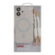 Панель-накладка TPU+PC LanyardCase MagSafe для Apple iPhone 16 зі зручним регульованим шнурком White - зображення 2
