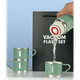 Подарунковий набір Vacuum Flask SET вакуумний термос із нержавіючої сталі з 3 чашками 0,5 л Зелений - зображення 2