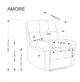Fotel wypoczynkowy Halmar AMORE Popielaty (5905248135093) - obraz 13