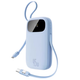 Power Bank Baseus PD 45W 20000 mAh з вбудованим кабелем USB-C / Lightning, швидка зарядка Blue - зображення 1