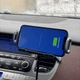 Автомобильный держатель SD01 с беспроводной зарядкой 15W на решётку авто с функцией поворота 90° Серый - изображение 12