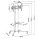 Мобільна стійка для телевізора 32"-70" до 40 кг. TV CART 1500 Пересувний кронштейн для ТБ - зображення 7