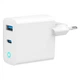 Зарядное устройство Gembird 1xUSB-C PD30W + 1xUSB QC3.0 LED white (TA-UC-PDQC30L-W-01) GEMBIRD TA-UC-PDQC30L-W-01 929027 - изображение 1