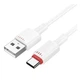 Кабель USB Borofone BX110, Type-C, 3A, 1m, Белый - изображение 1