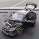 Модель авто Honda Civic Type R 1:32 черная | коллекционная металлическая JDM модель с открывающимися элементами - изображение 1
