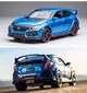Модель авто Honda Civic Type R 1:32 синя | колекційна металева JDM модель з відкривними елементами - зображення 2