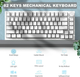 Ігрова механічна клавіатура Ajazz Ak820 / Дротове підключення / Blue Switch / White - зображення 3