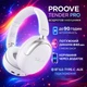 Наушники беспроводные Bluetooth c микрофоном и шумоподавлением Proove Tender Pro |BT6.0/AUX, 90H, ANC/ENC| White - изображение 1
