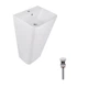 Комплект Qtap Tern: Раковина напольна моноблок 440х380х830 мм White + Донний клапан PU02O - изображение 1
