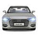Металлическая машинка Автопром Audi A6L 1:24 — инерционная модель со светом и звуком, открывающиеся двери, капот и багажник, серый - изображение 4