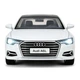Металлическая машинка Audi A6L 1:24 Автопром — белая, свет, звук, двери - изображение 4