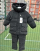 Дитячий зимовий костюм (куртка + комбінезон) 74-82 р Чорний 4210 - зображення 6