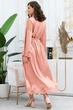 Длинный шелковый халат Mia-Amore 3899 L/XL Пудра - изображение 2