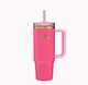 Термочашка стальная с двойной вакуумной изоляцией Stanley Quencher H2.0 Flowstate 0,89 л Pink Parade - изображение 1